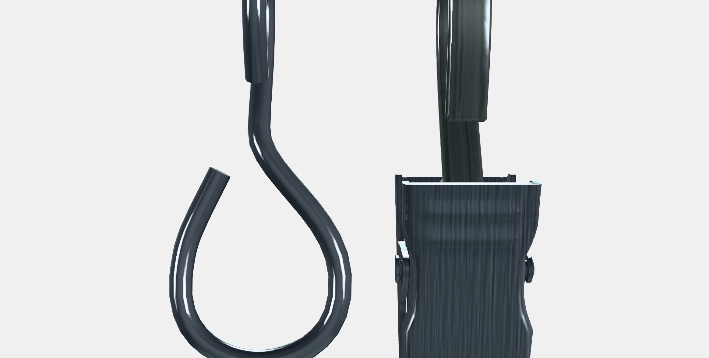 RIKTIG Curtain hook with clip Low-poly 3D model_15