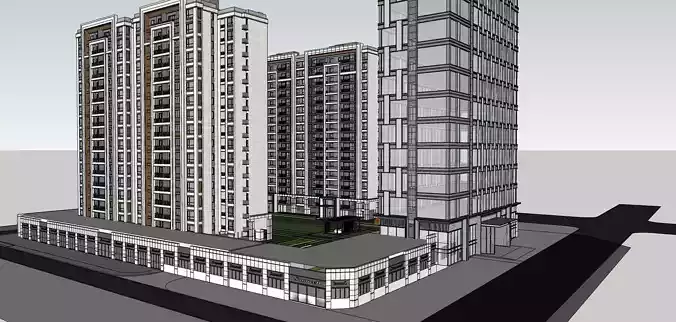 modern highrise building town house