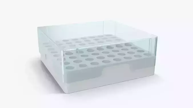 Eppendorf Storage Box 2 inch 8x8 Low-poly 3D model