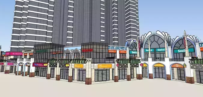 simple shopping mall retail shops