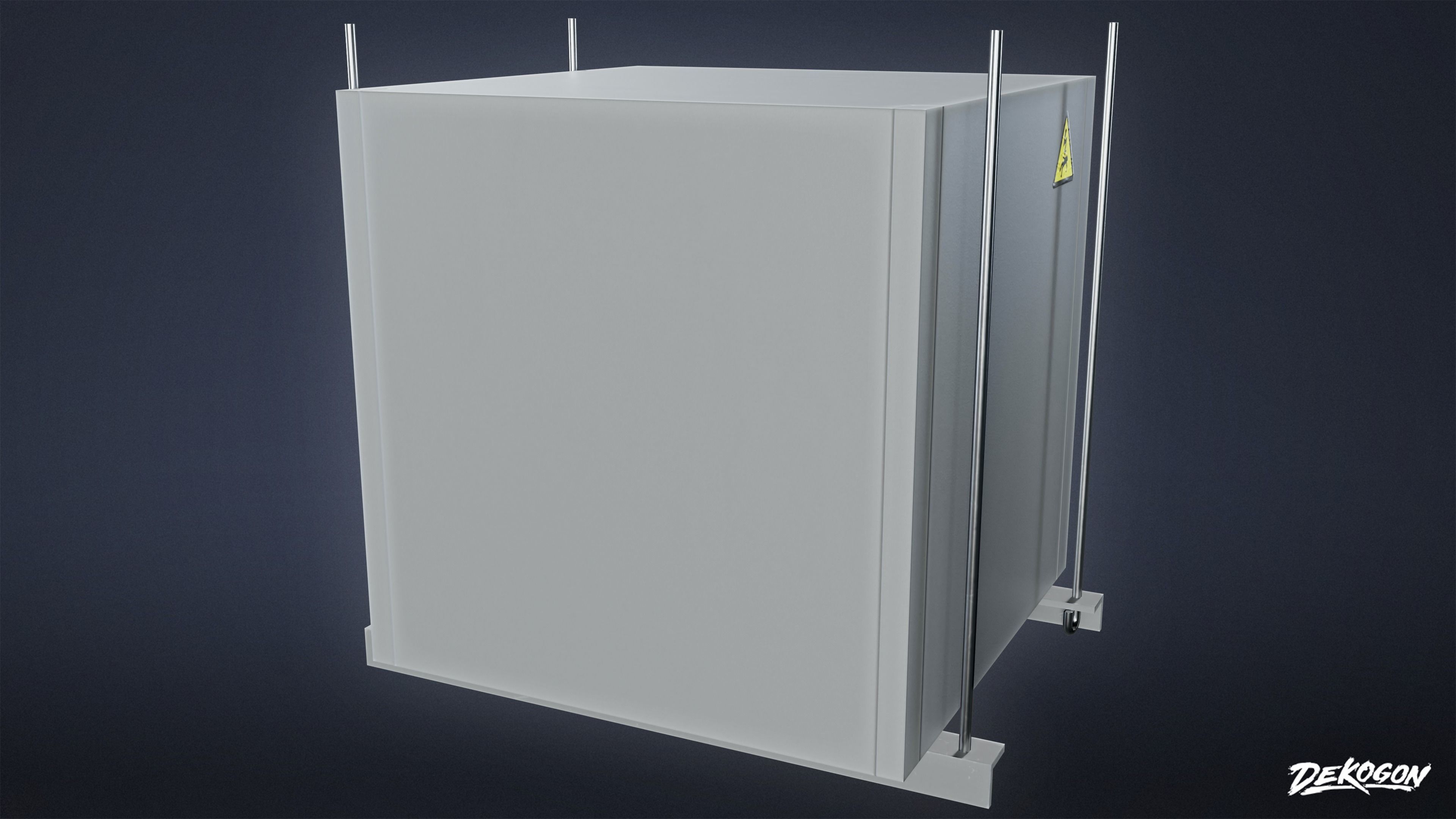 STUDIO OFFICES - Air Conditioning 01 - LOW POLY Low-poly 3D model_3