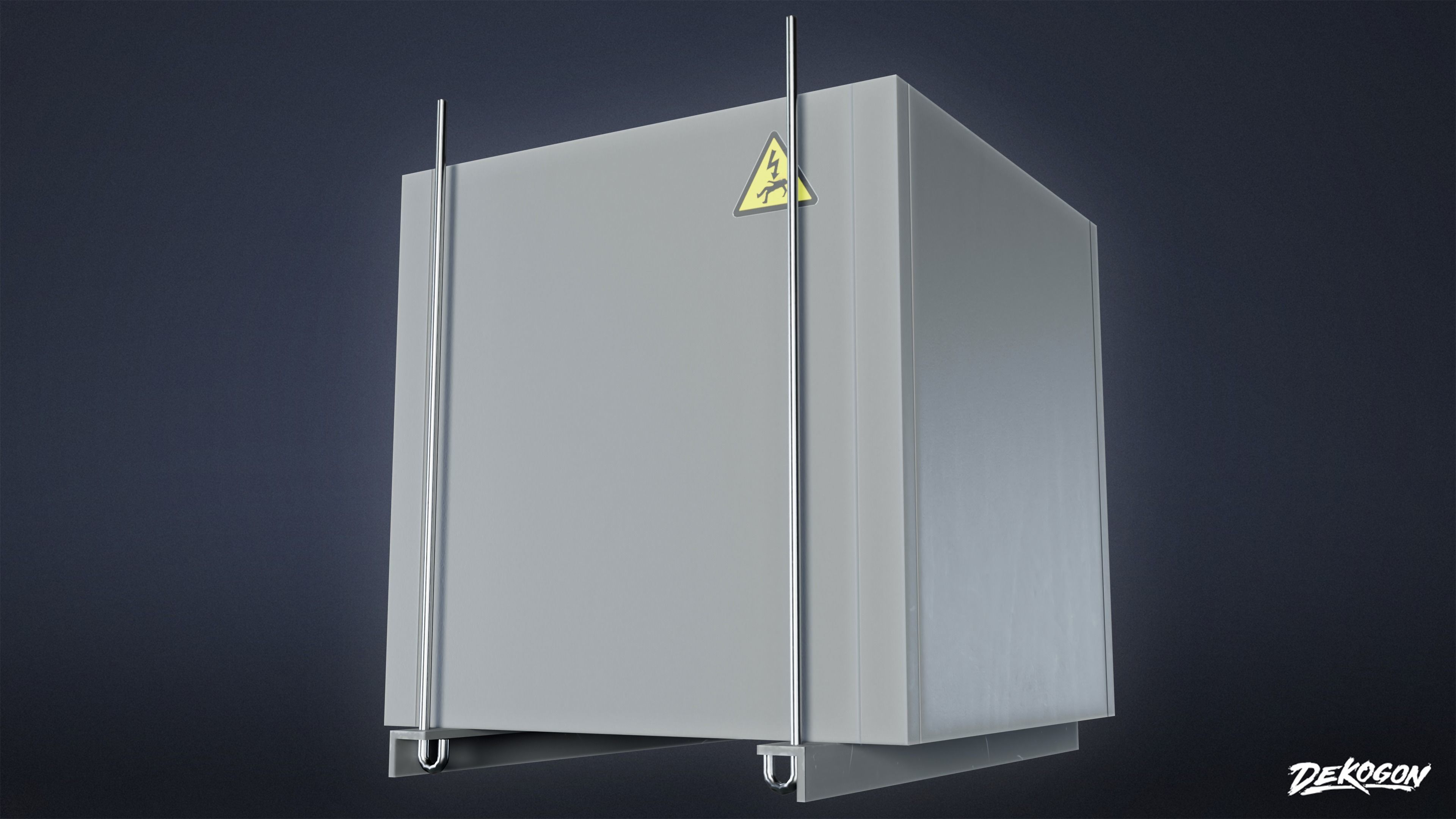 STUDIO OFFICES - Air Conditioning 01 - LOW POLY Low-poly 3D model_6