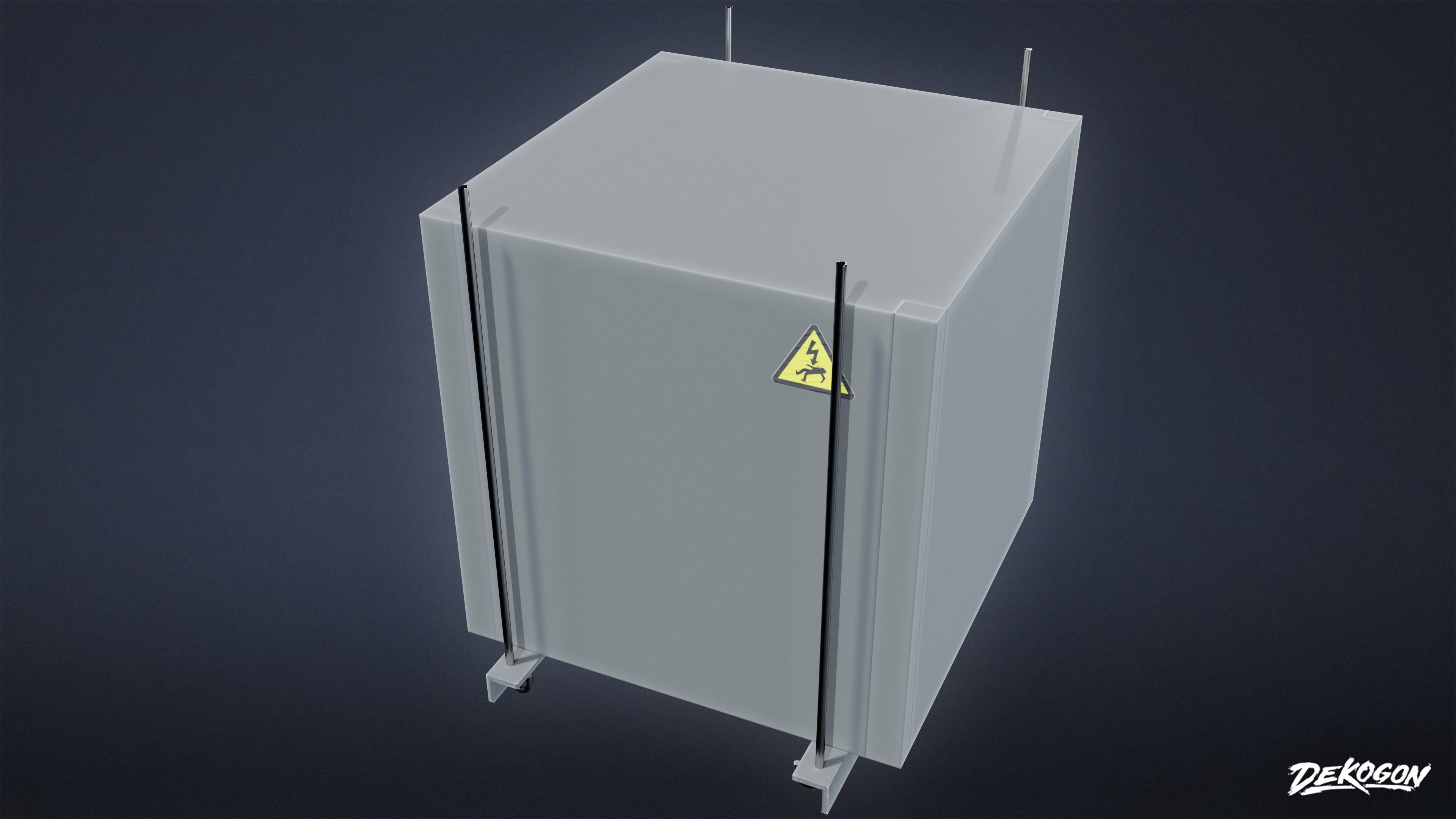 STUDIO OFFICES - Air Conditioning 01 - LOW POLY Low-poly 3D model_5