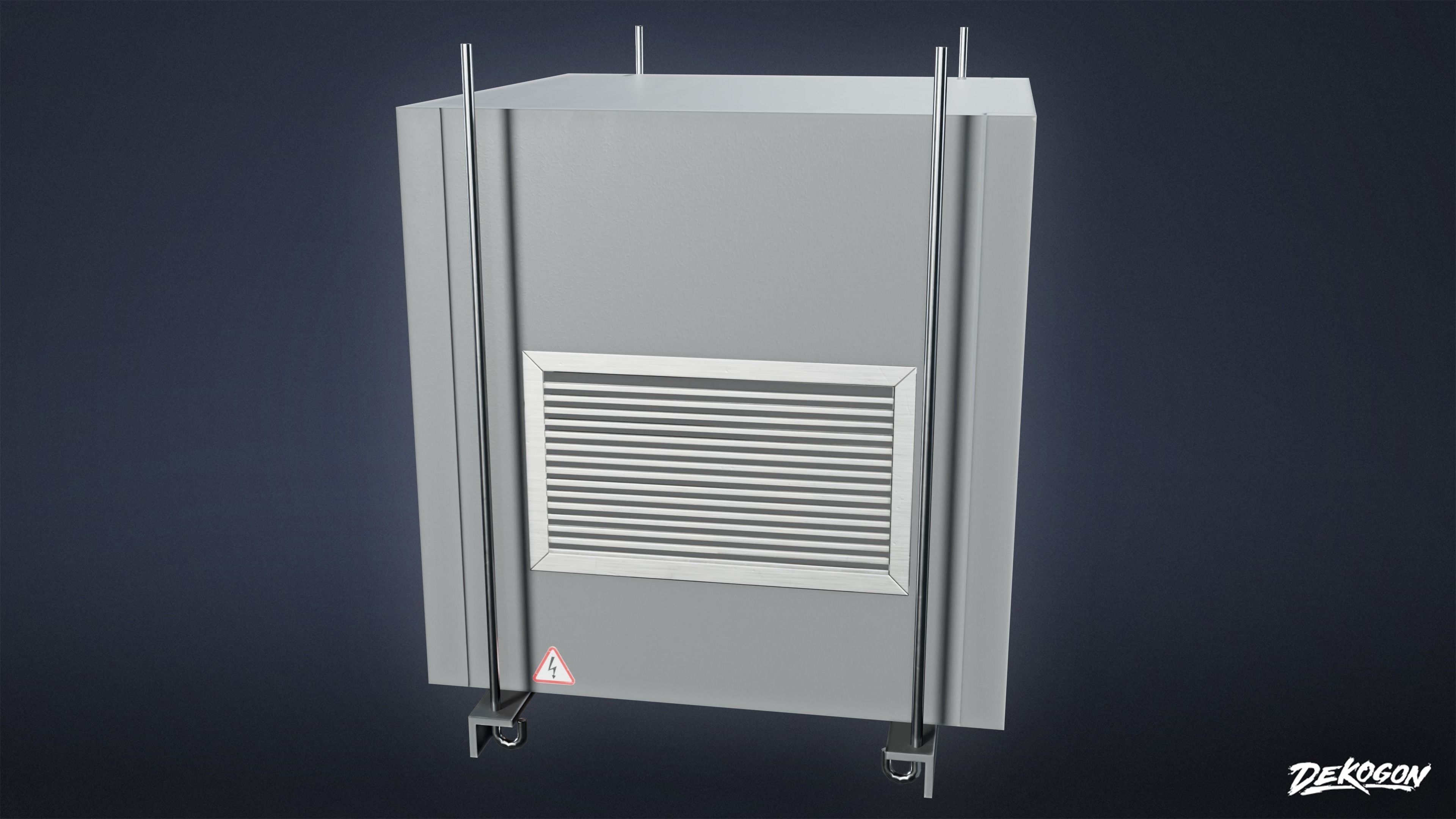 STUDIO OFFICES - Air Conditioning 01 - LOW POLY Low-poly 3D model_4