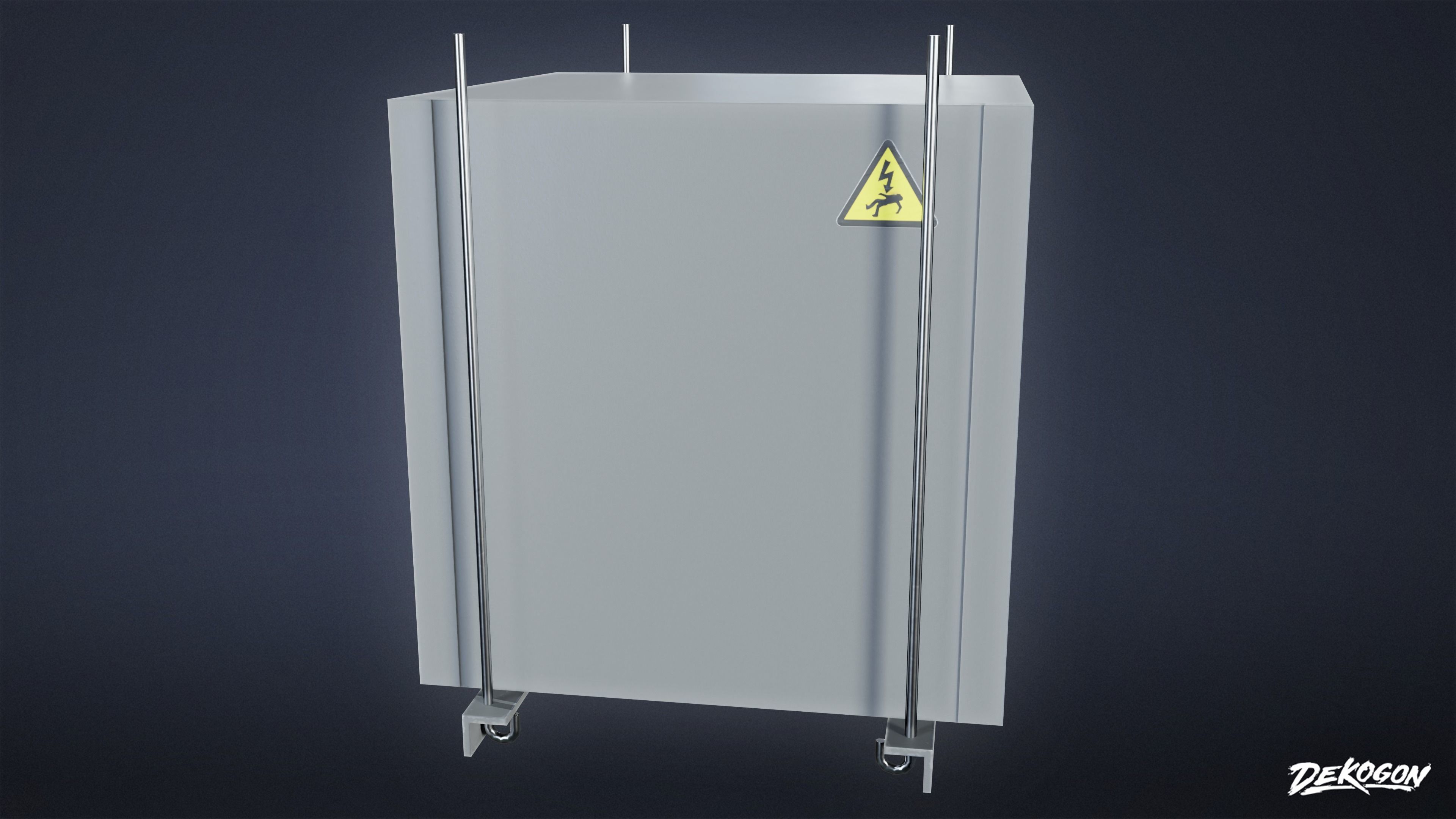 STUDIO OFFICES - Air Conditioning 01 - LOW POLY Low-poly 3D model_2