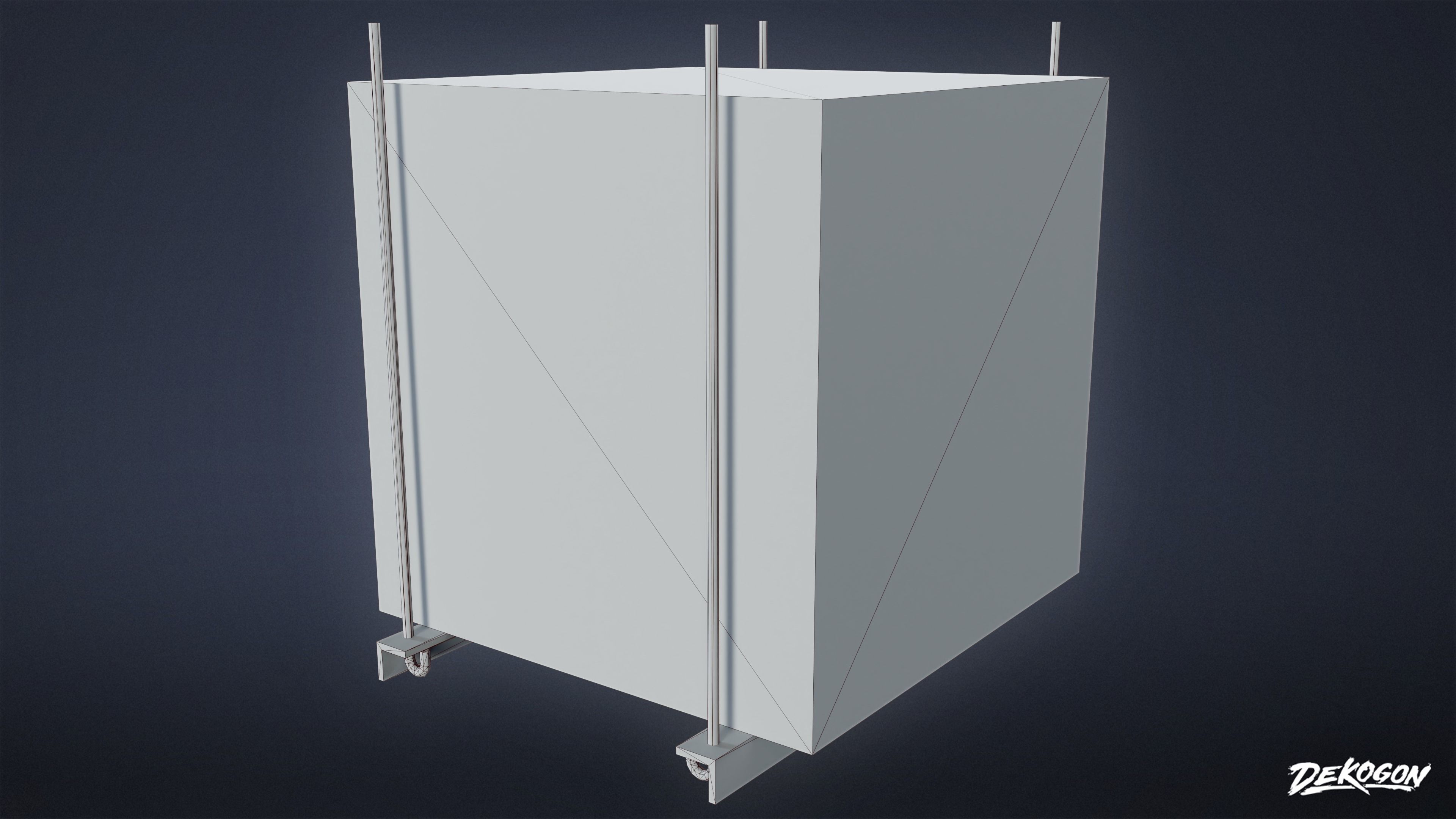 STUDIO OFFICES - Air Conditioning 01 - LOW POLY Low-poly 3D model_1