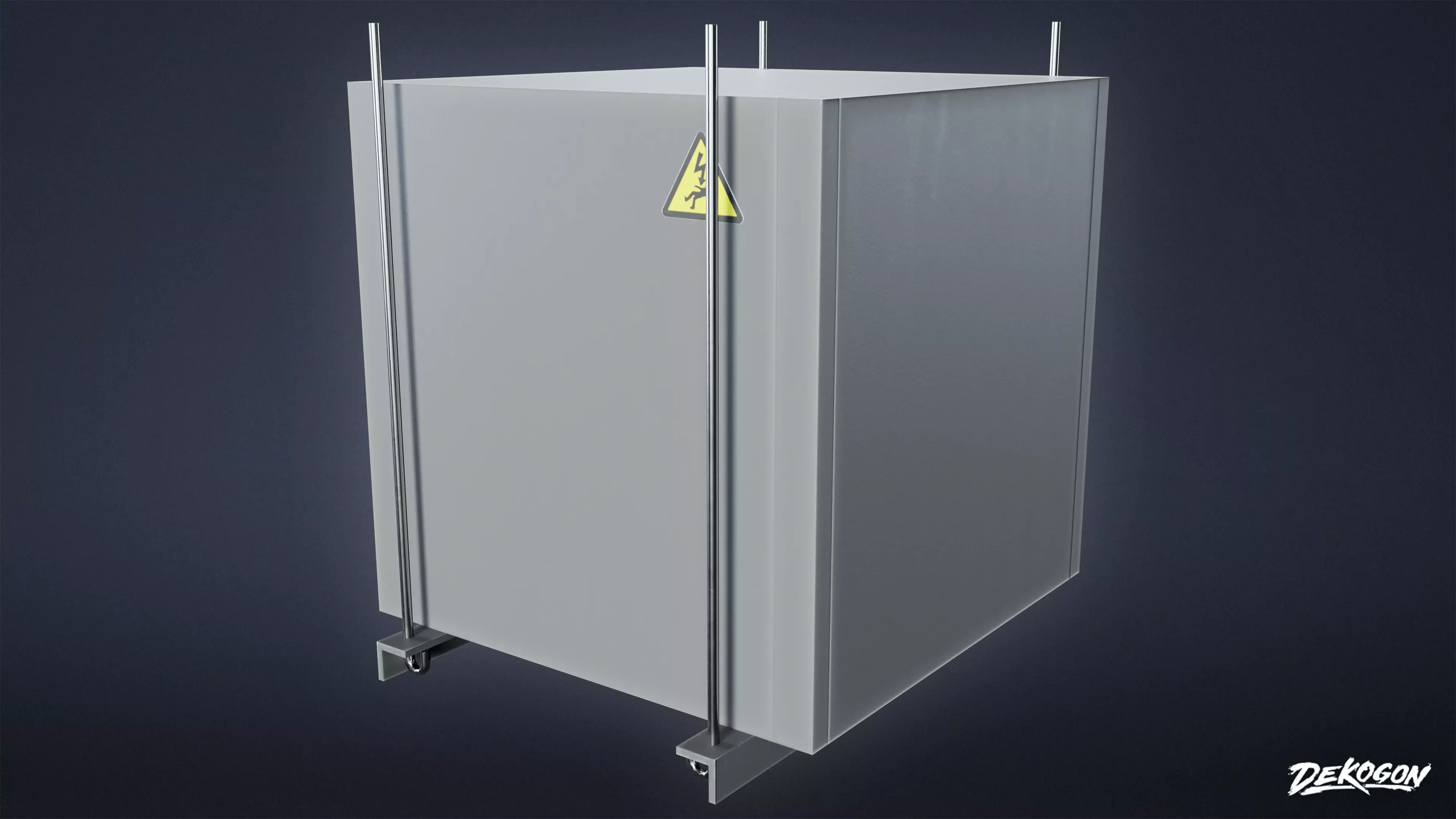 STUDIO OFFICES - Air Conditioning 01 - LOW POLY Low-poly 3D model_0