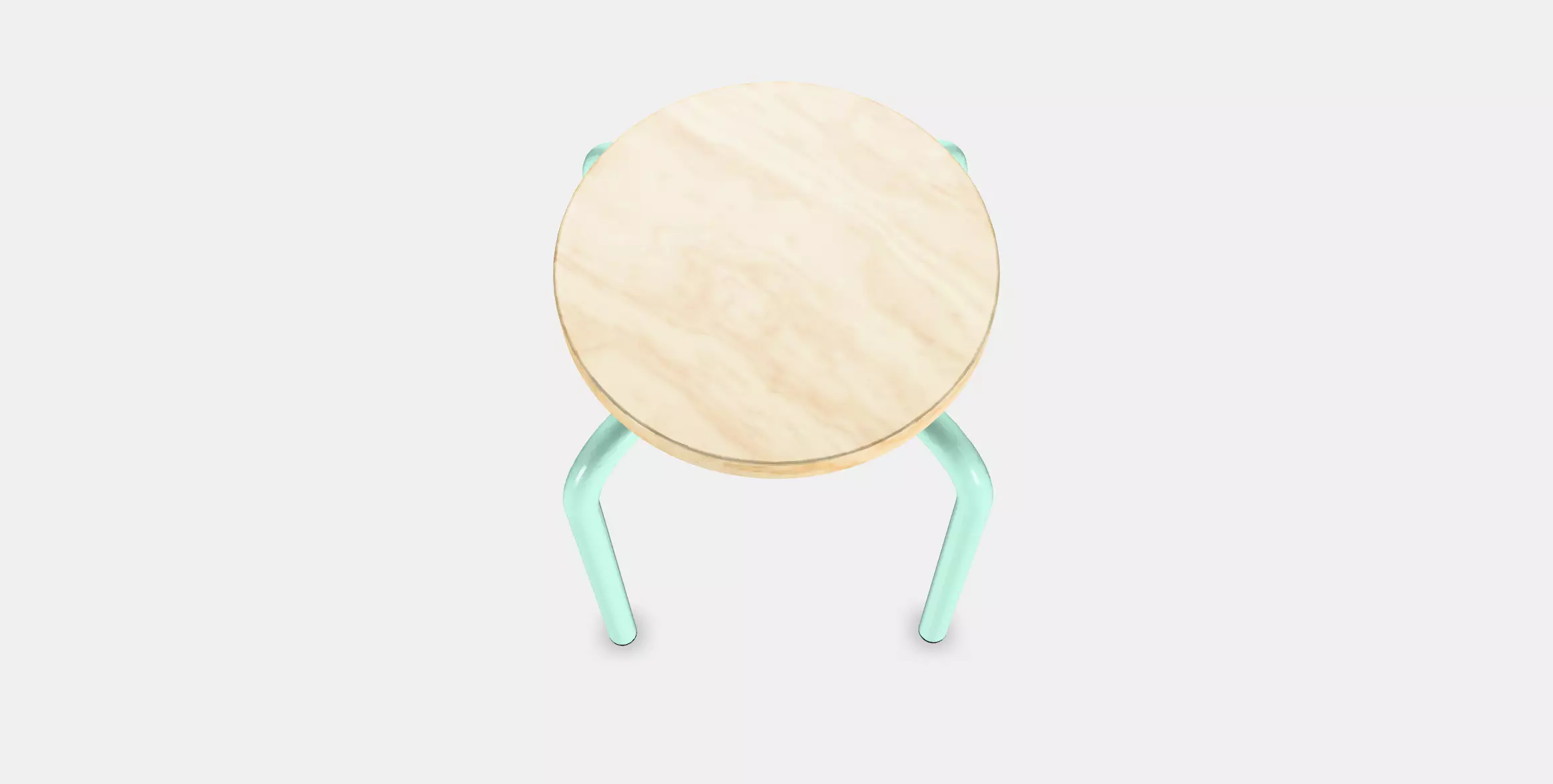 DOMSTEN Stool Low-poly 3D model_0