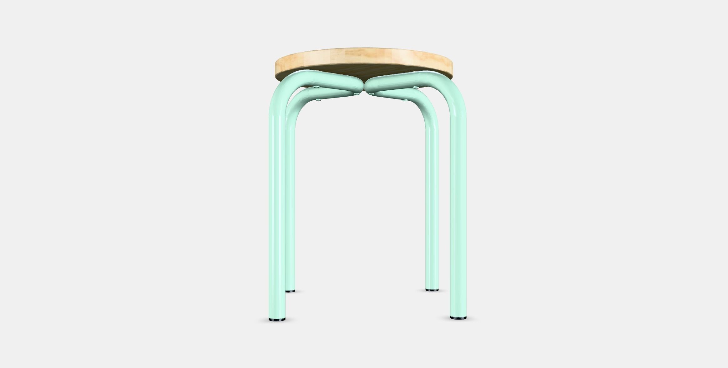 DOMSTEN Stool Low-poly 3D model_13