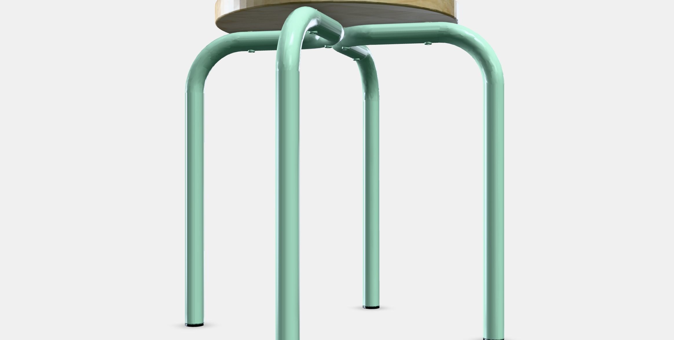 DOMSTEN Stool Low-poly 3D model_7