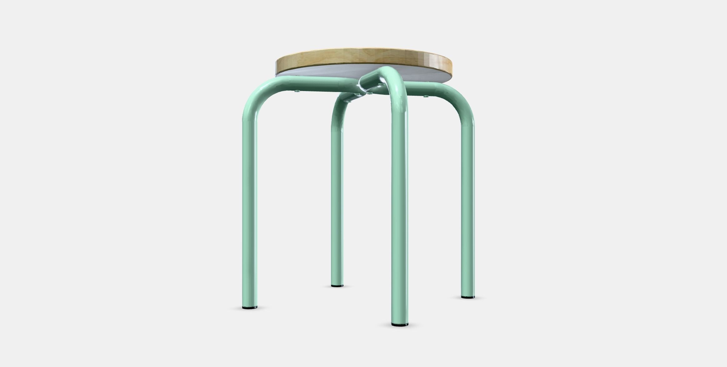 DOMSTEN Stool Low-poly 3D model_11