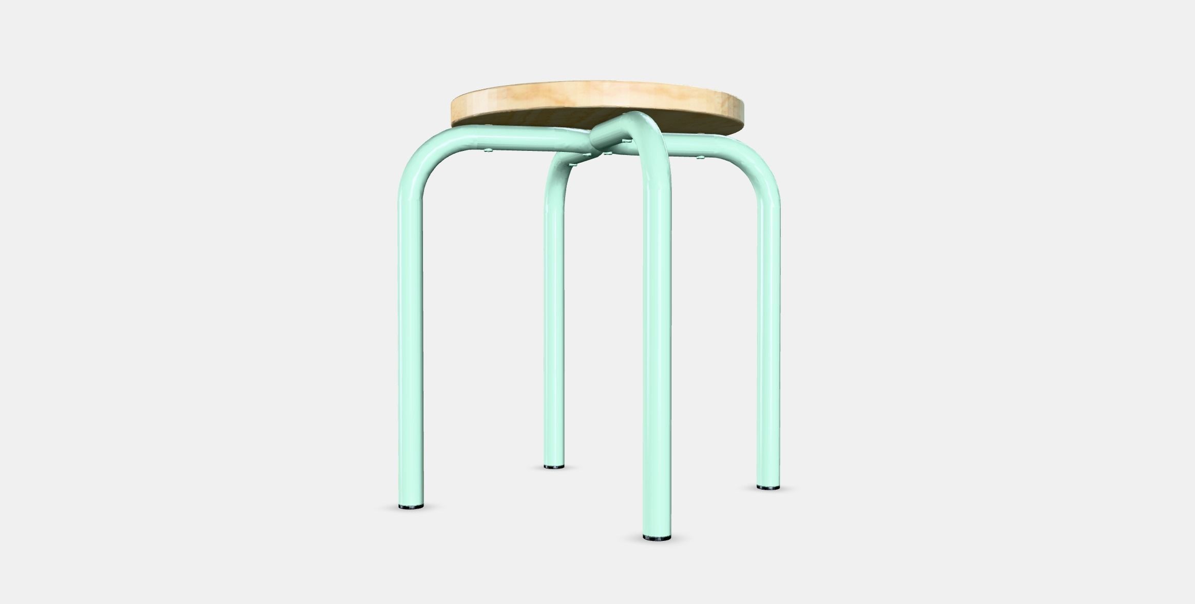 DOMSTEN Stool Low-poly 3D model_5
