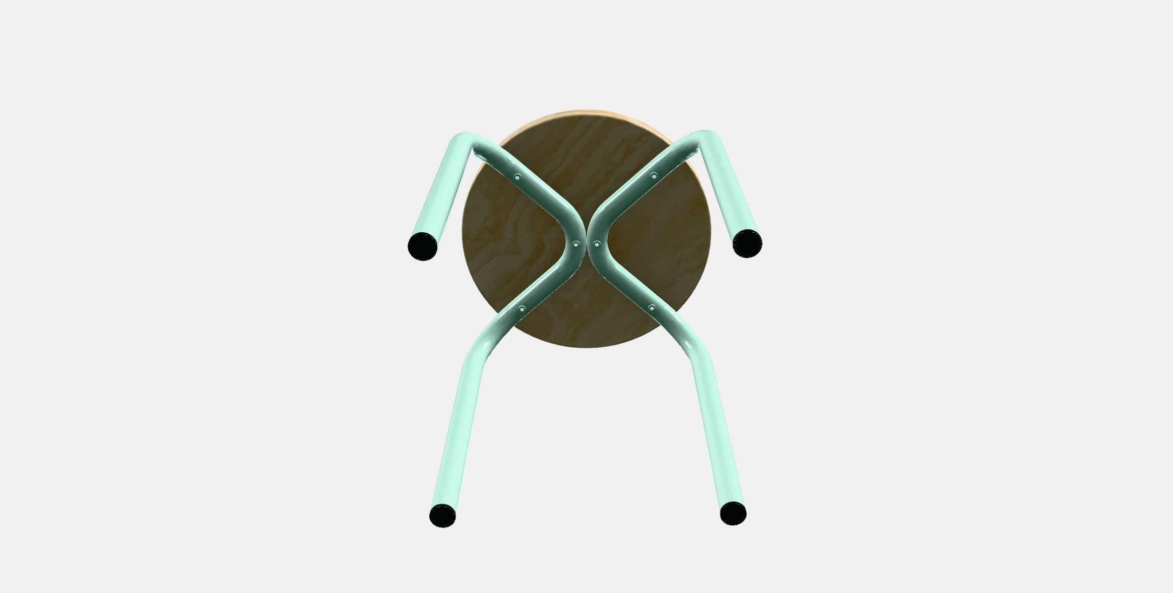 DOMSTEN Stool Low-poly 3D model_8
