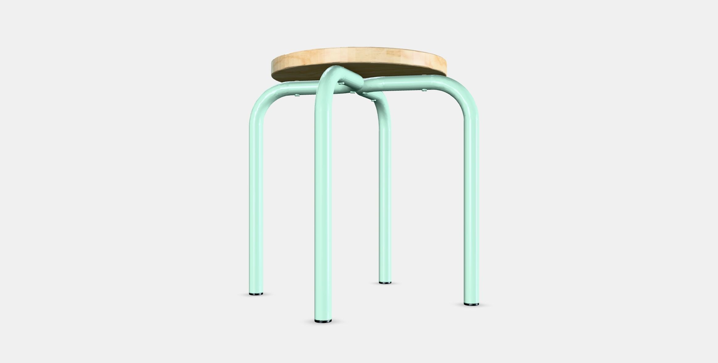 DOMSTEN Stool Low-poly 3D model_15