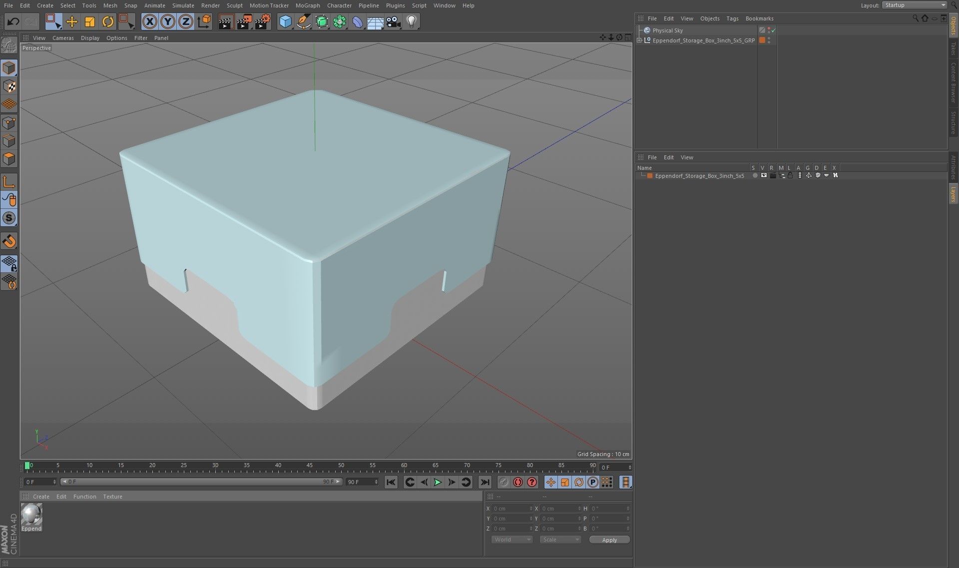 Eppendorf Storage Box 3 inch 5x5 Low-poly 3D model_16
