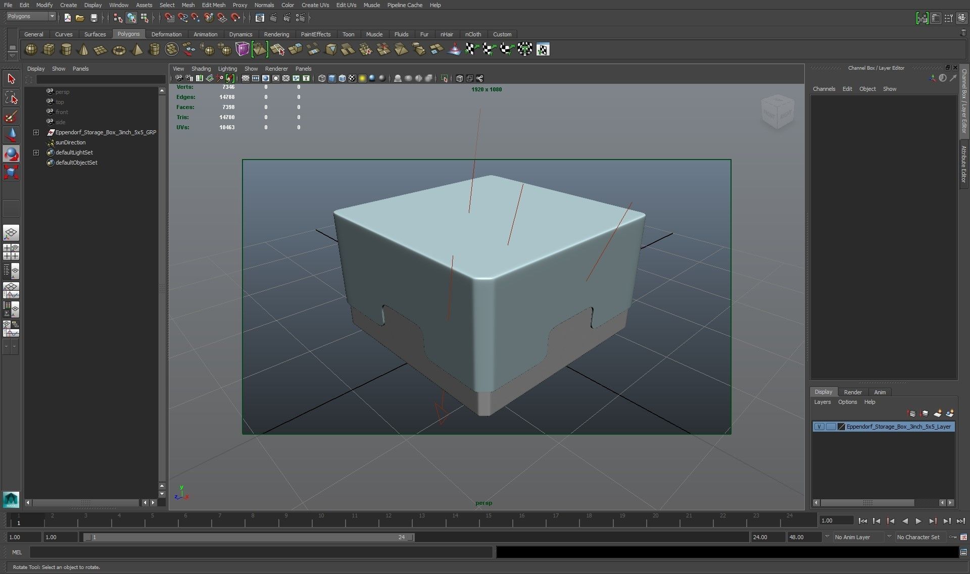 Eppendorf Storage Box 3 inch 5x5 Low-poly 3D model_13