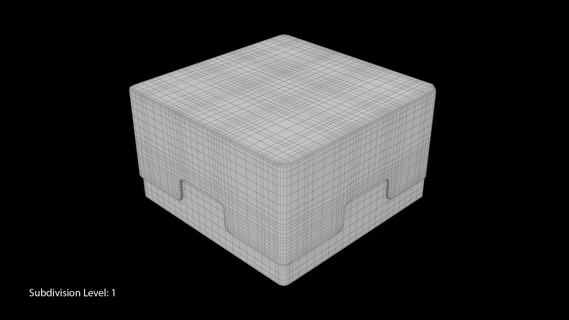 Eppendorf Storage Box 3 inch 5x5 Low-poly 3D model_5