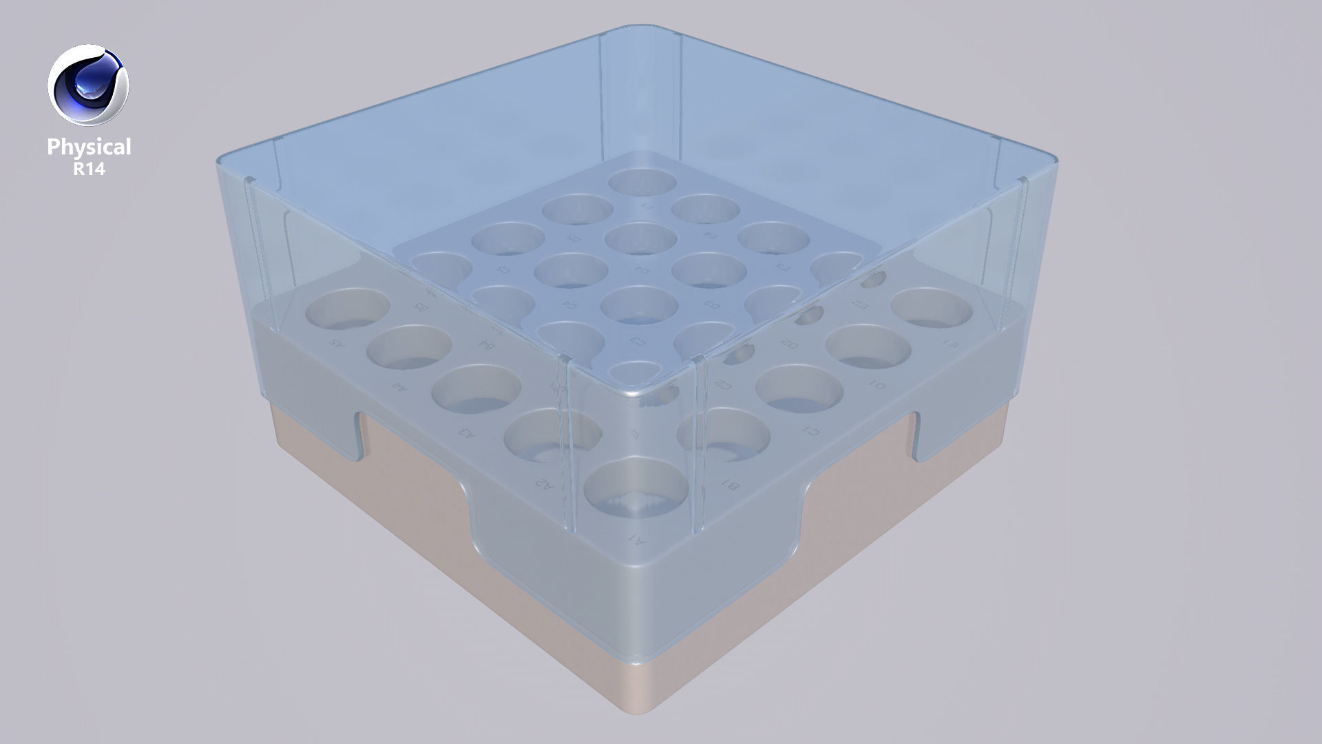 Eppendorf Storage Box 3 inch 5x5 Low-poly 3D model_14