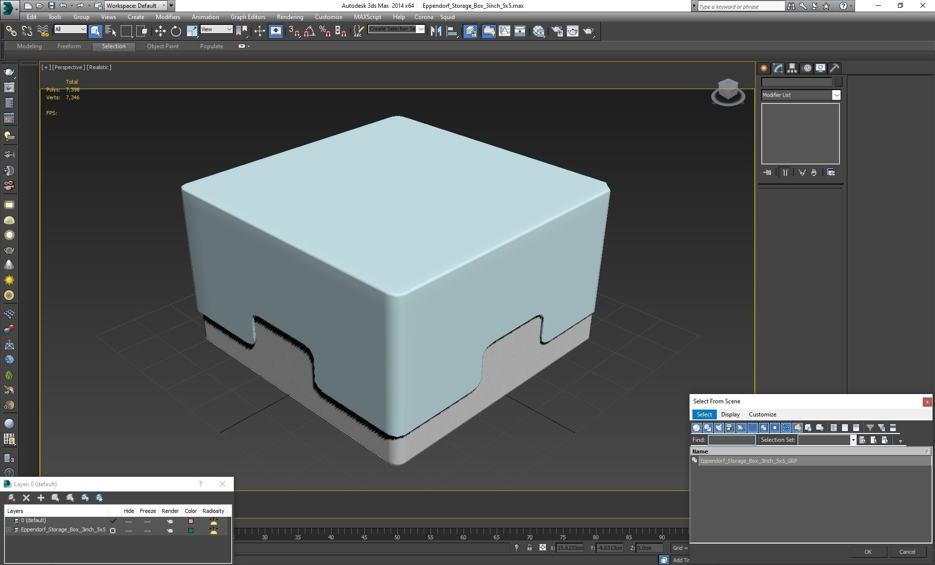 Eppendorf Storage Box 3 inch 5x5 Low-poly 3D model_11