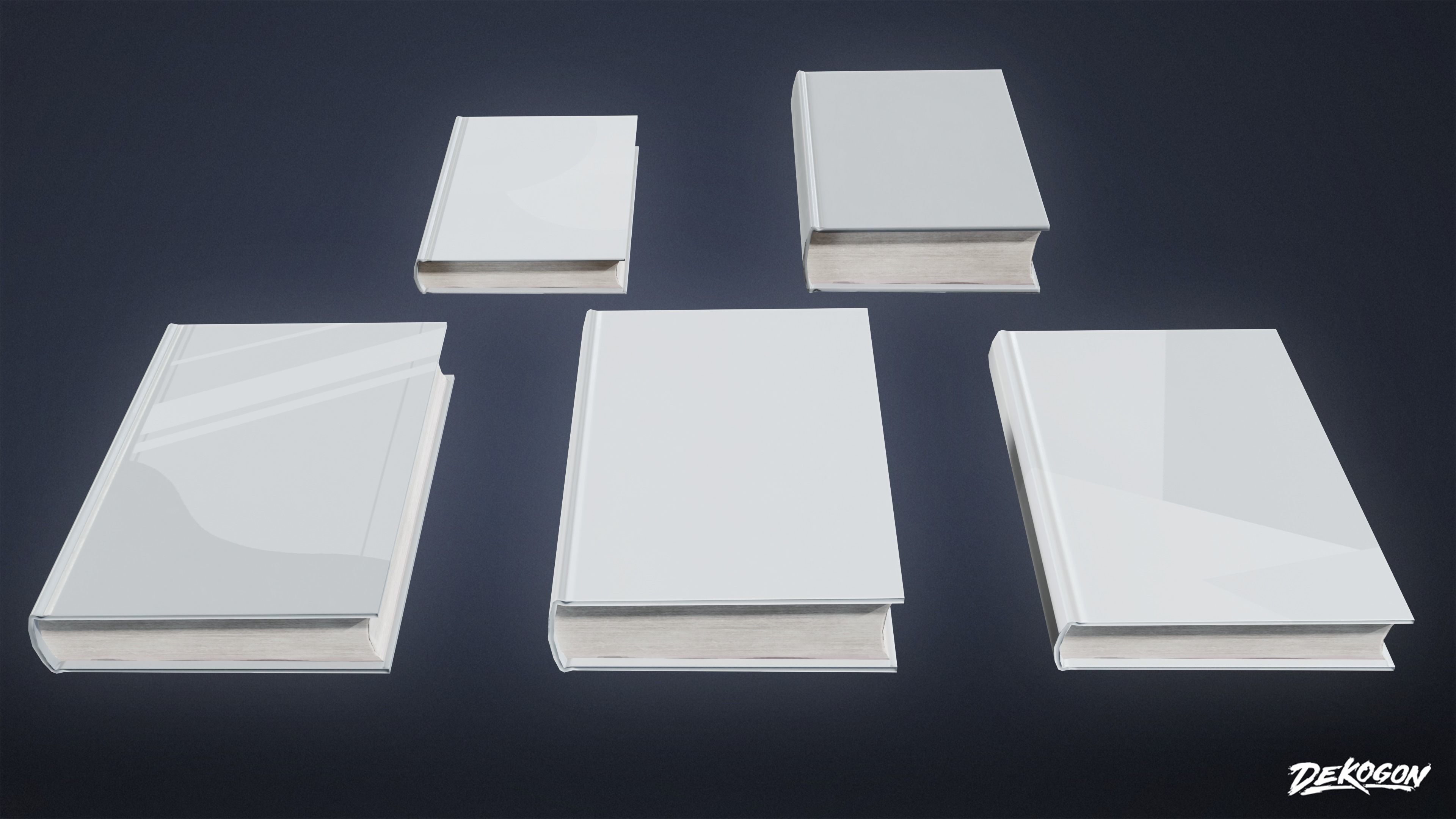 STUDIO OFFICES - Books 01 - LOW POLY Low-poly 3D model_2