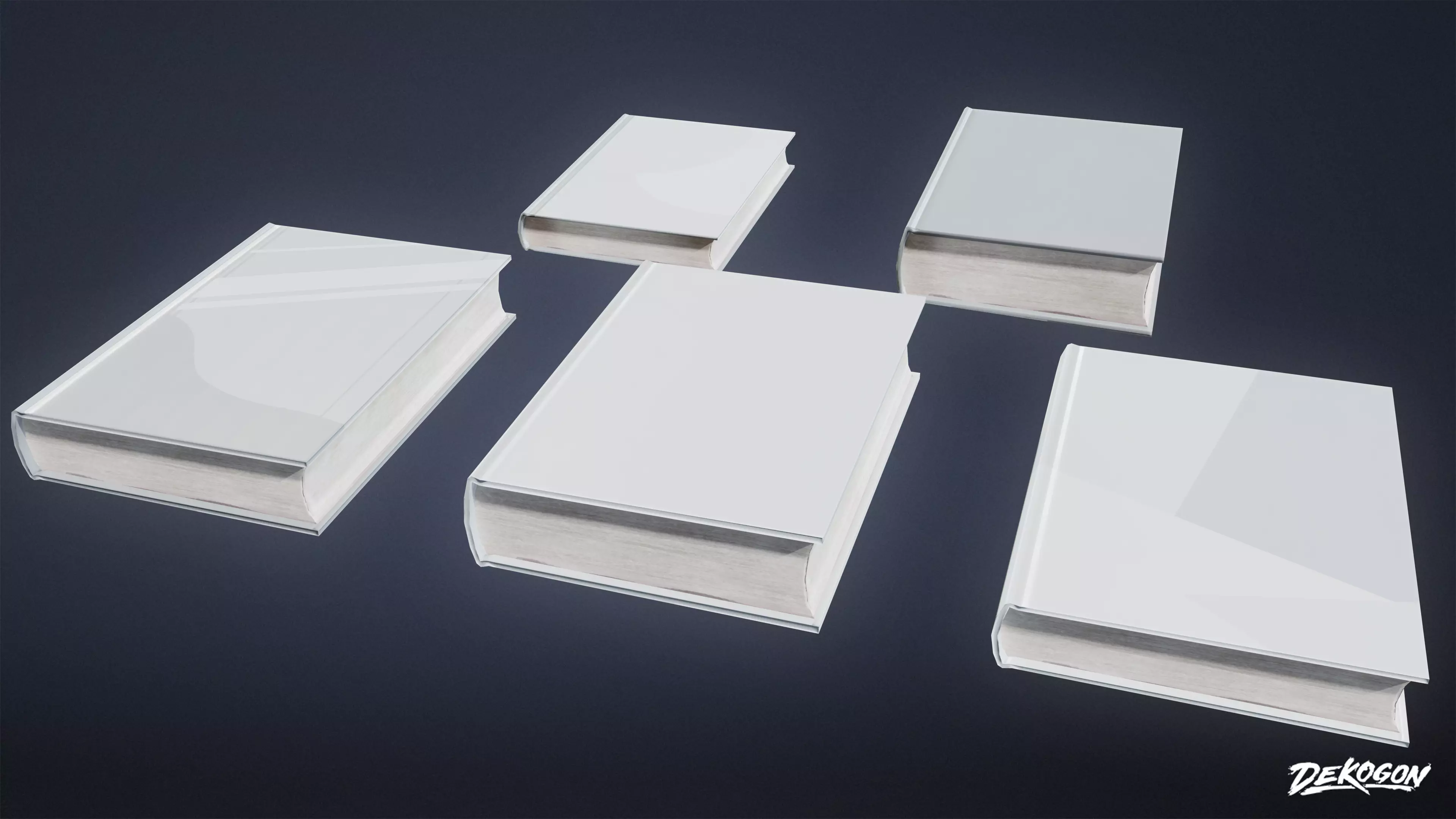 STUDIO OFFICES - Books 01 - LOW POLY Low-poly 3D model_0