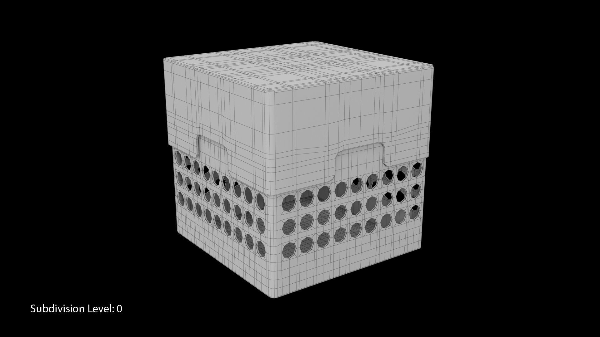 Eppendorf Storage Box 5 inch 5x5 Low-poly 3D model_4