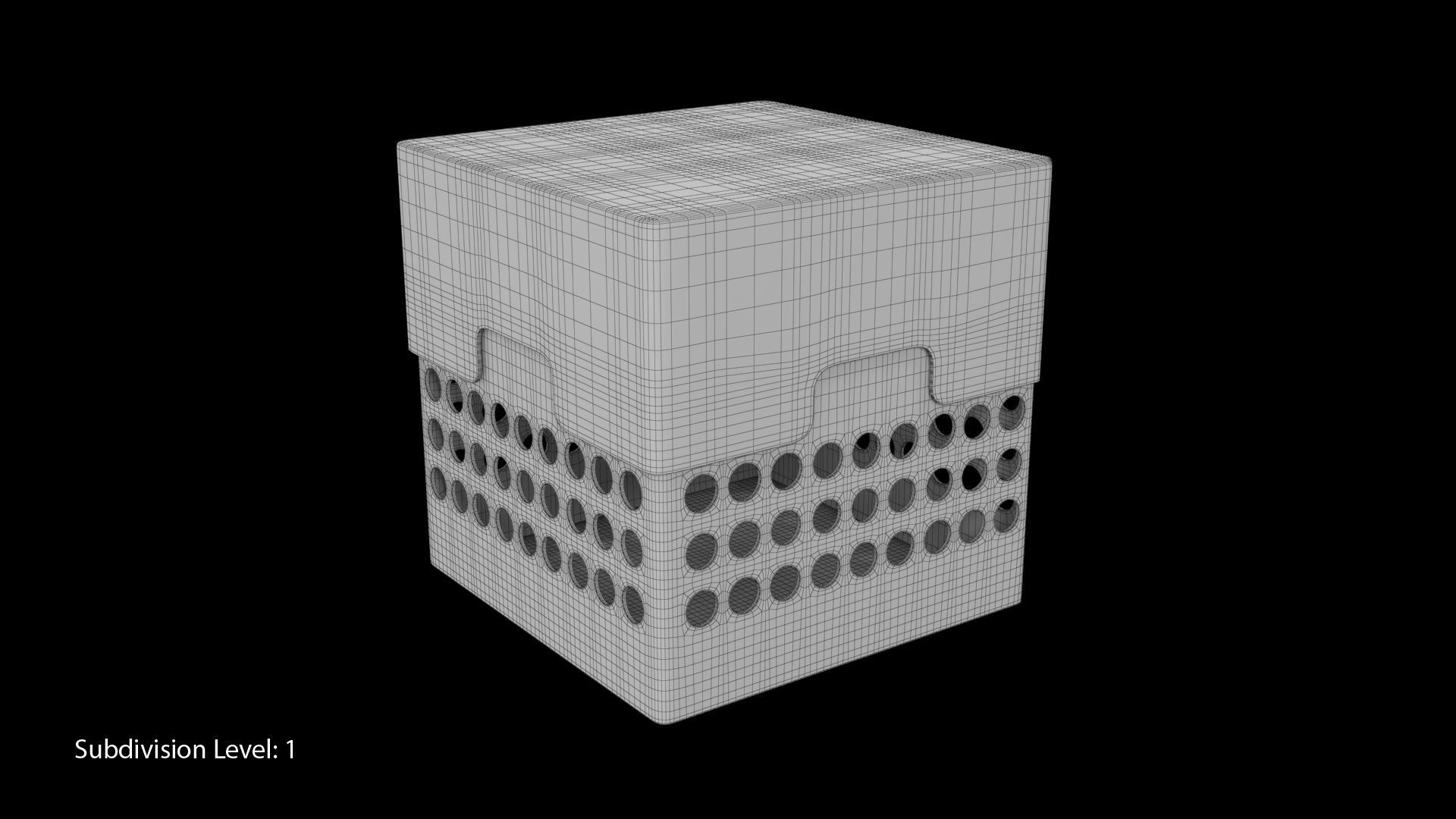 Eppendorf Storage Box 5 inch 5x5 Low-poly 3D model_5
