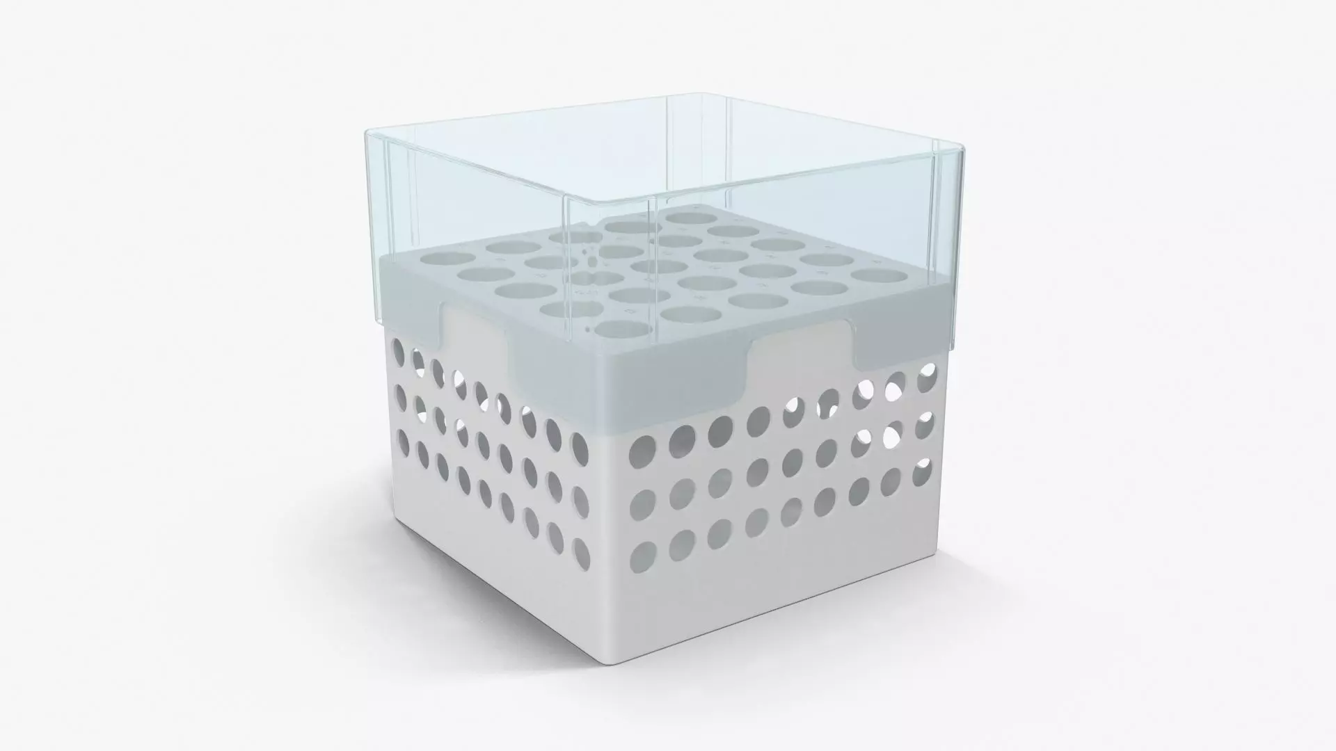 Eppendorf Storage Box 5 inch 5x5 Low-poly 3D model_0