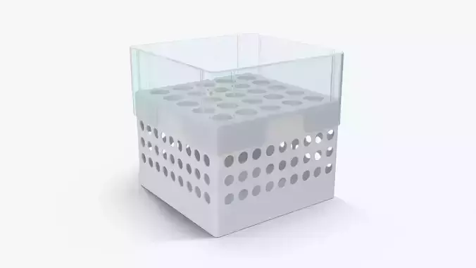 Eppendorf Storage Box 5 inch 5x5 Low-poly 3D model