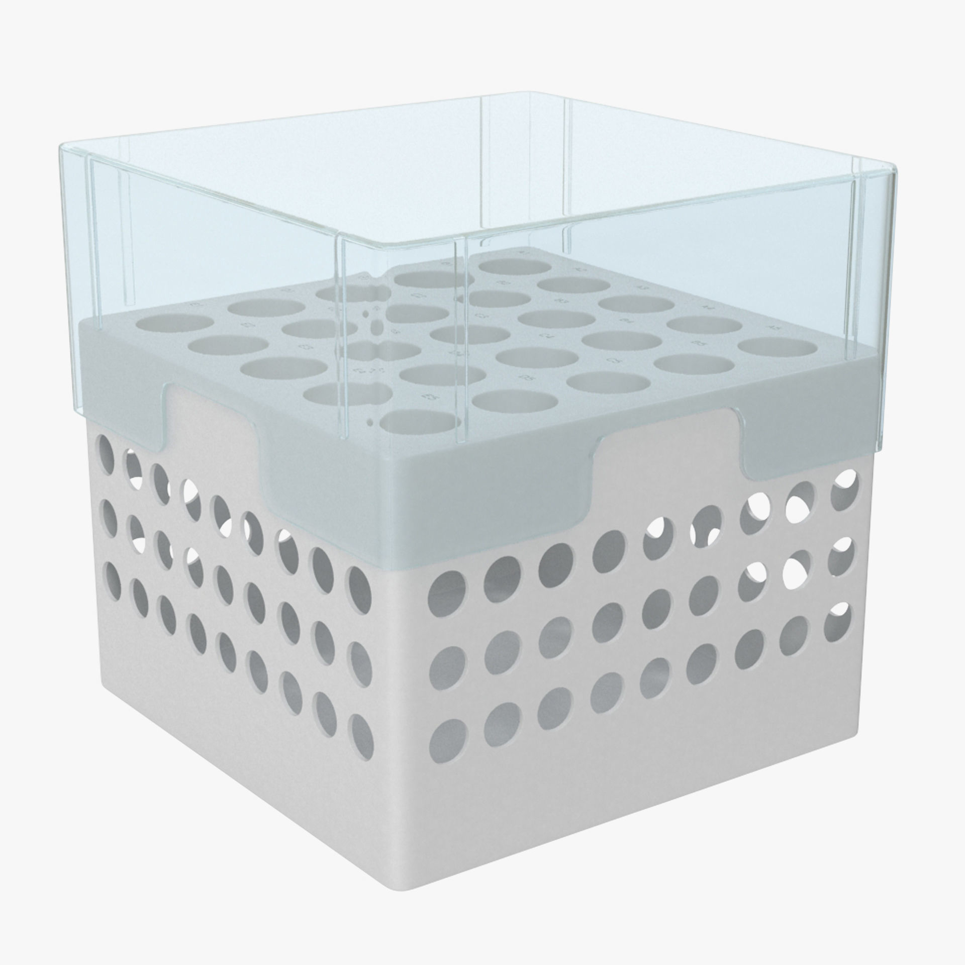 Eppendorf Storage Box 5 inch 5x5 Low-poly 3D model_8