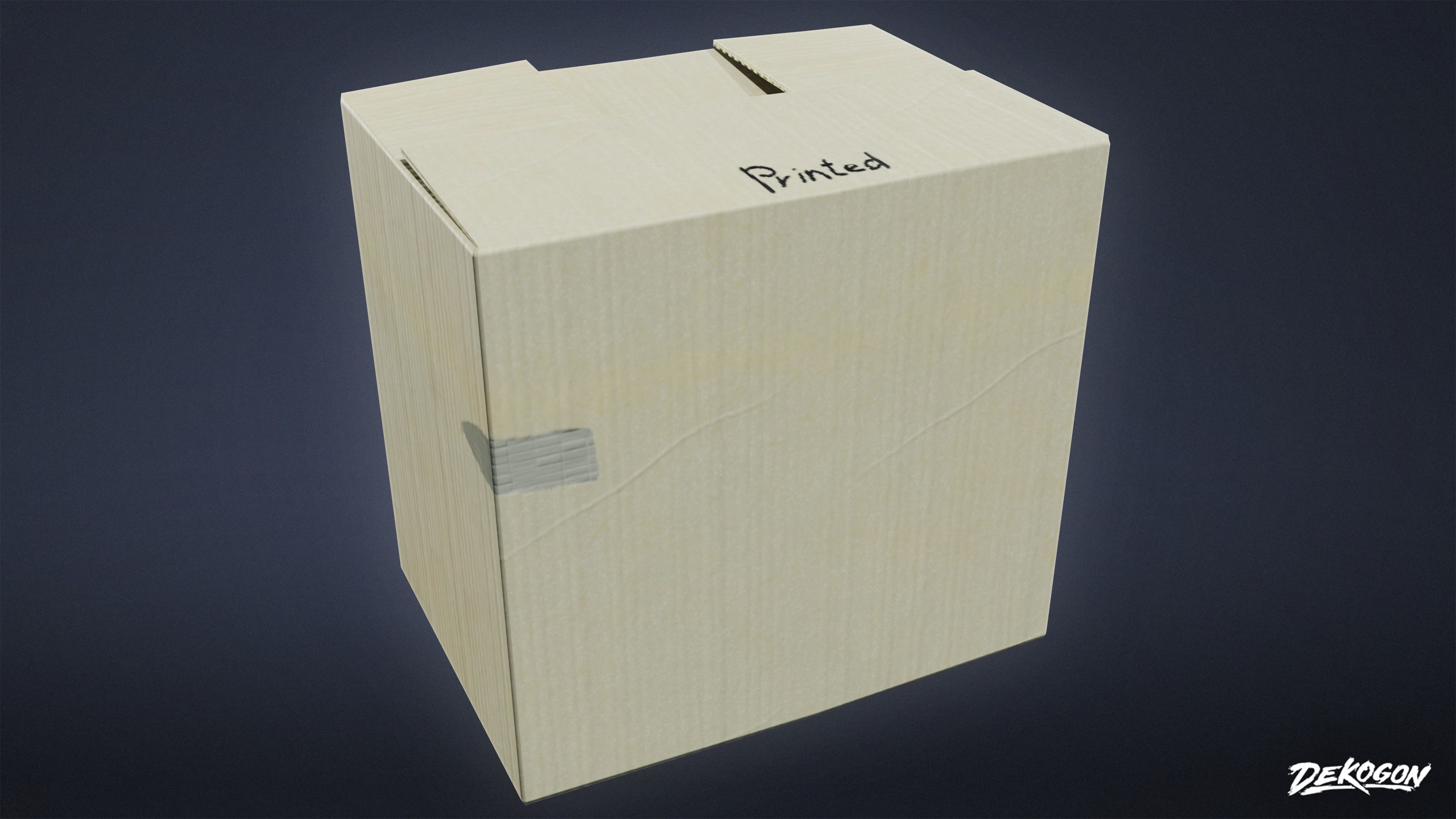 STUDIO OFFICES - Boxes 01 - LOW POLY Low-poly 3D model_7