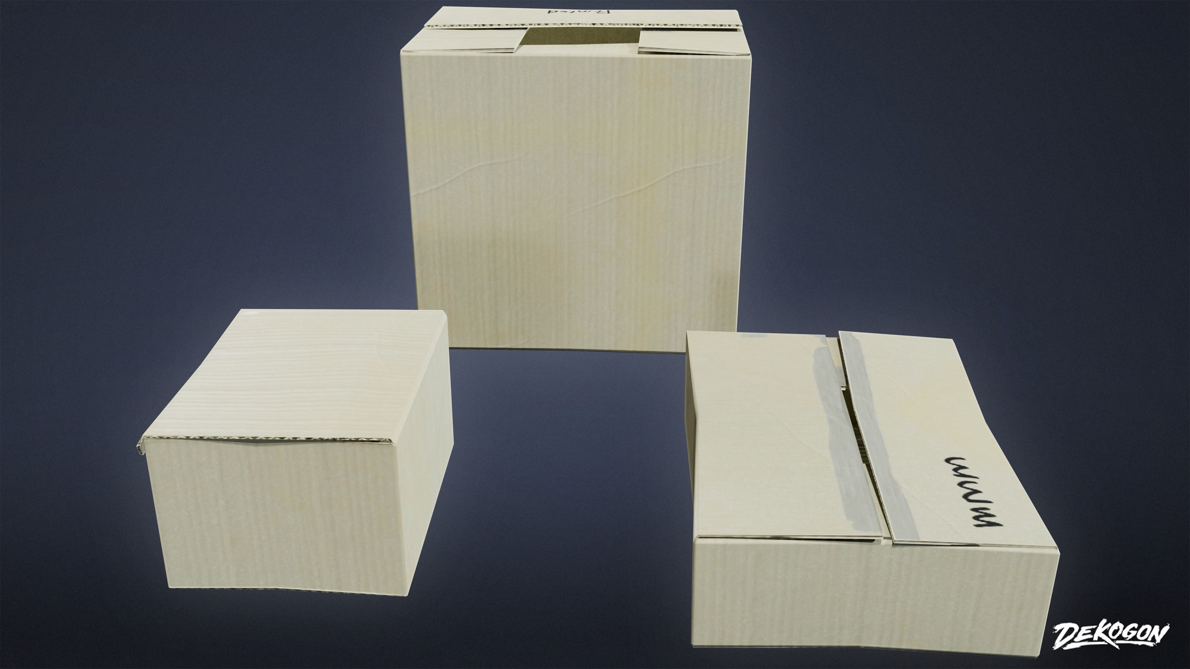 STUDIO OFFICES - Boxes 01 - LOW POLY Low-poly 3D model_2