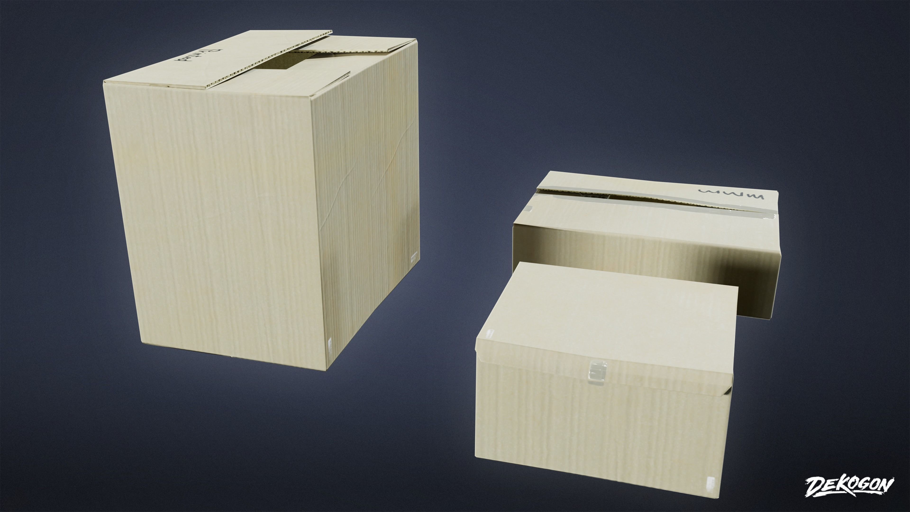 STUDIO OFFICES - Boxes 01 - LOW POLY Low-poly 3D model_4