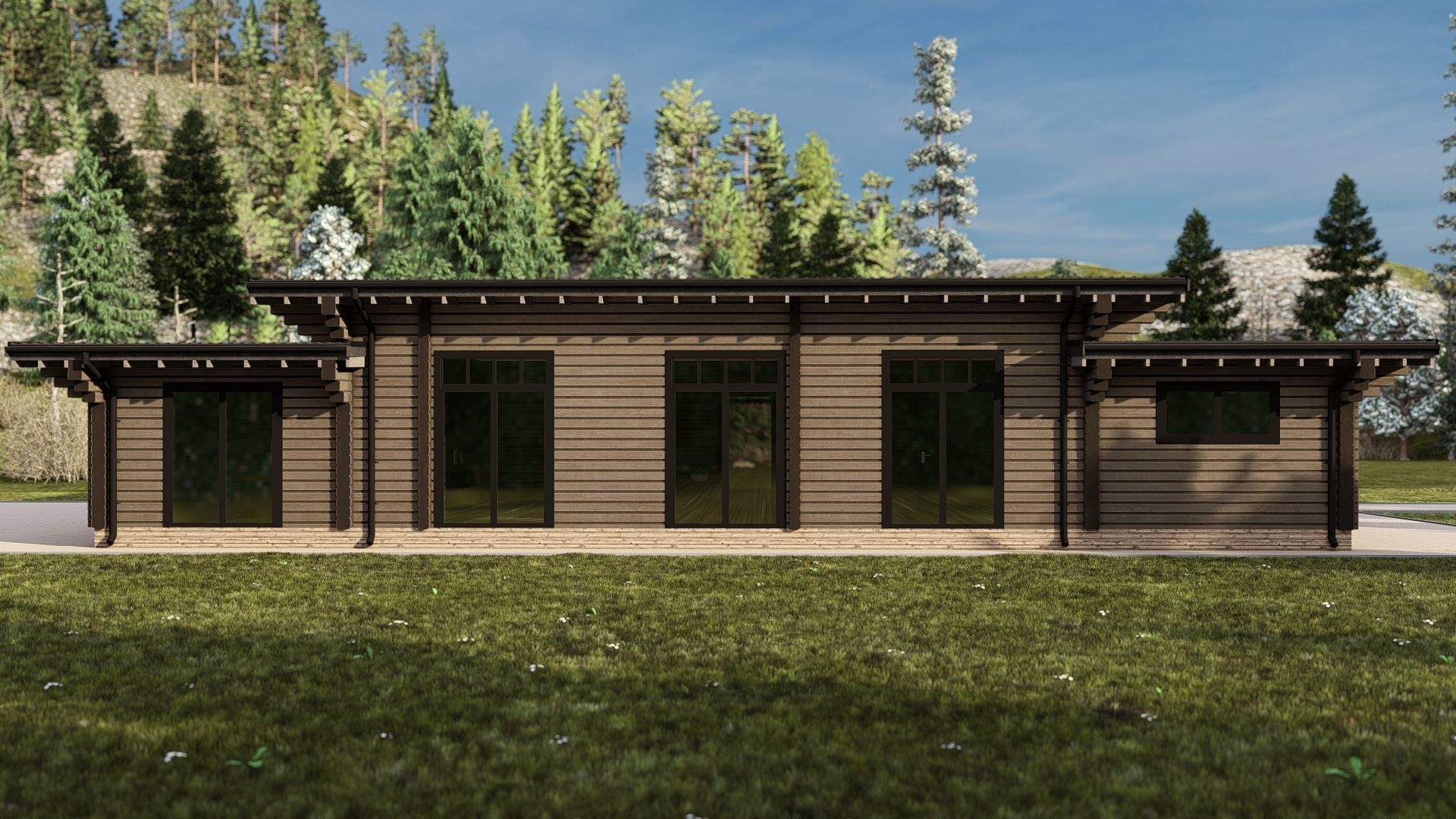 3D model of a wooden house 3D model_7