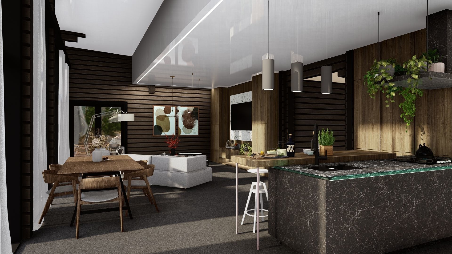 3D model of a wooden house 3D model_9