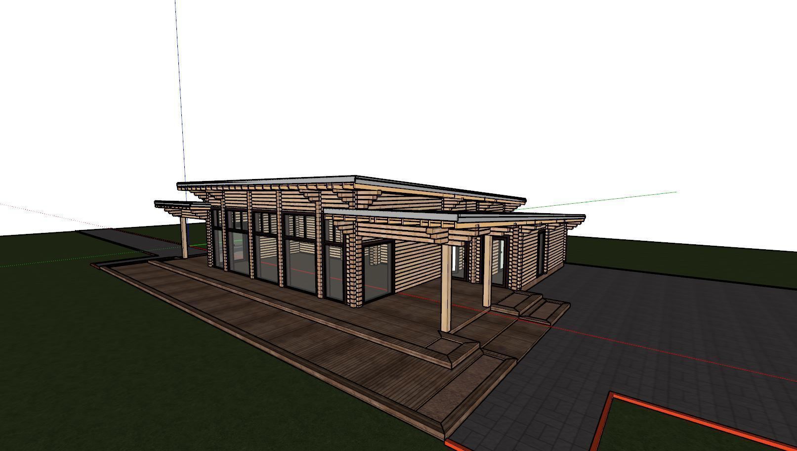 3D model of a wooden house 3D model_13