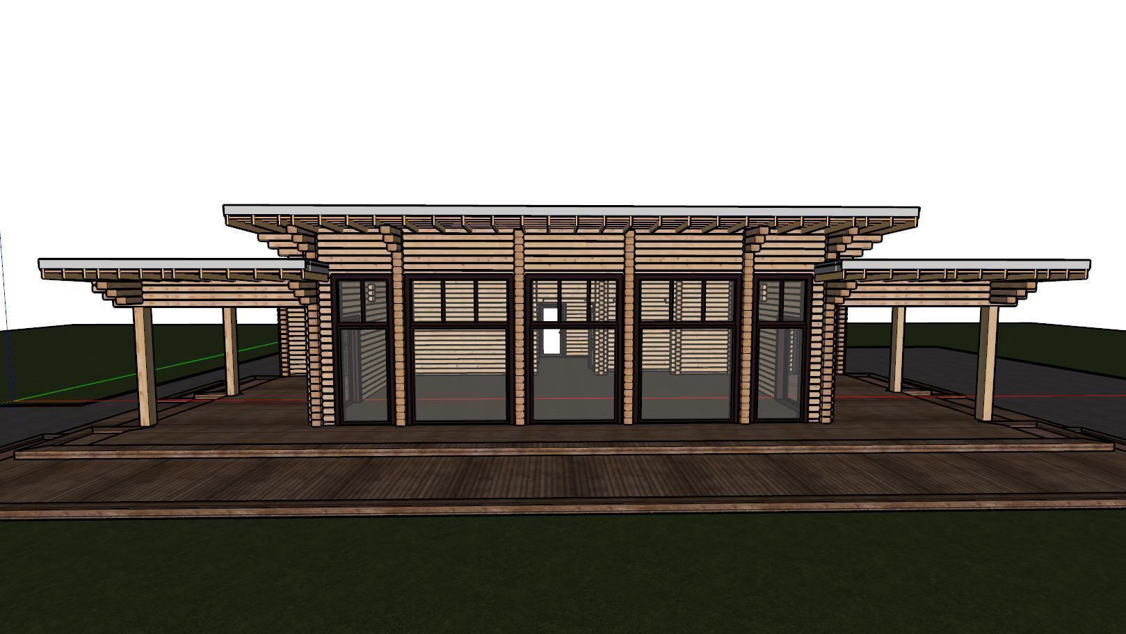 3D model of a wooden house 3D model_14