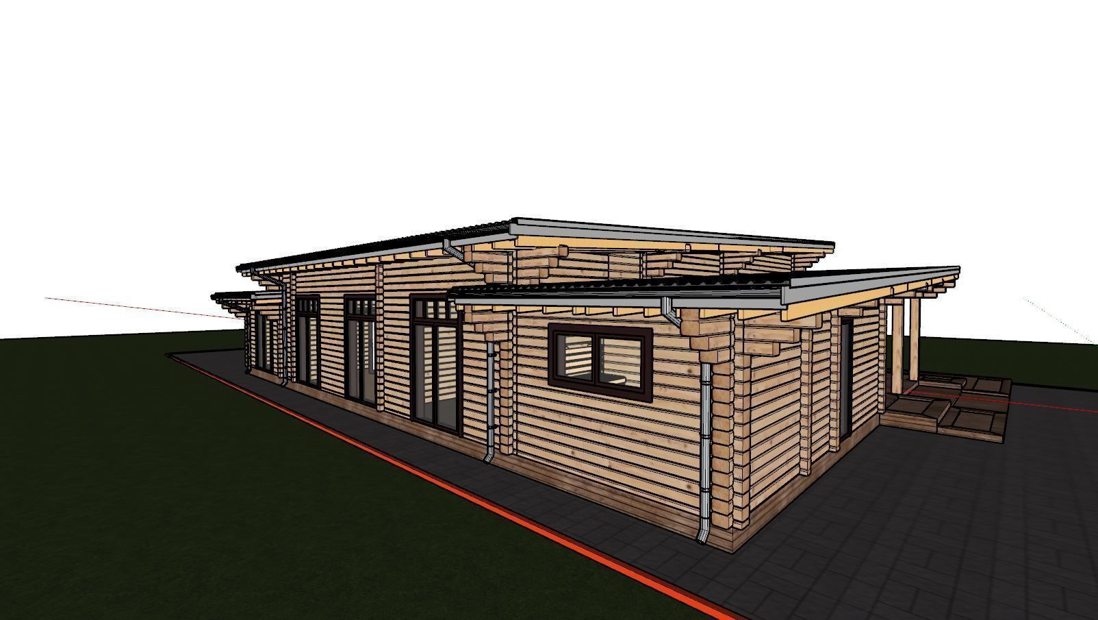 3D model of a wooden house 3D model_16