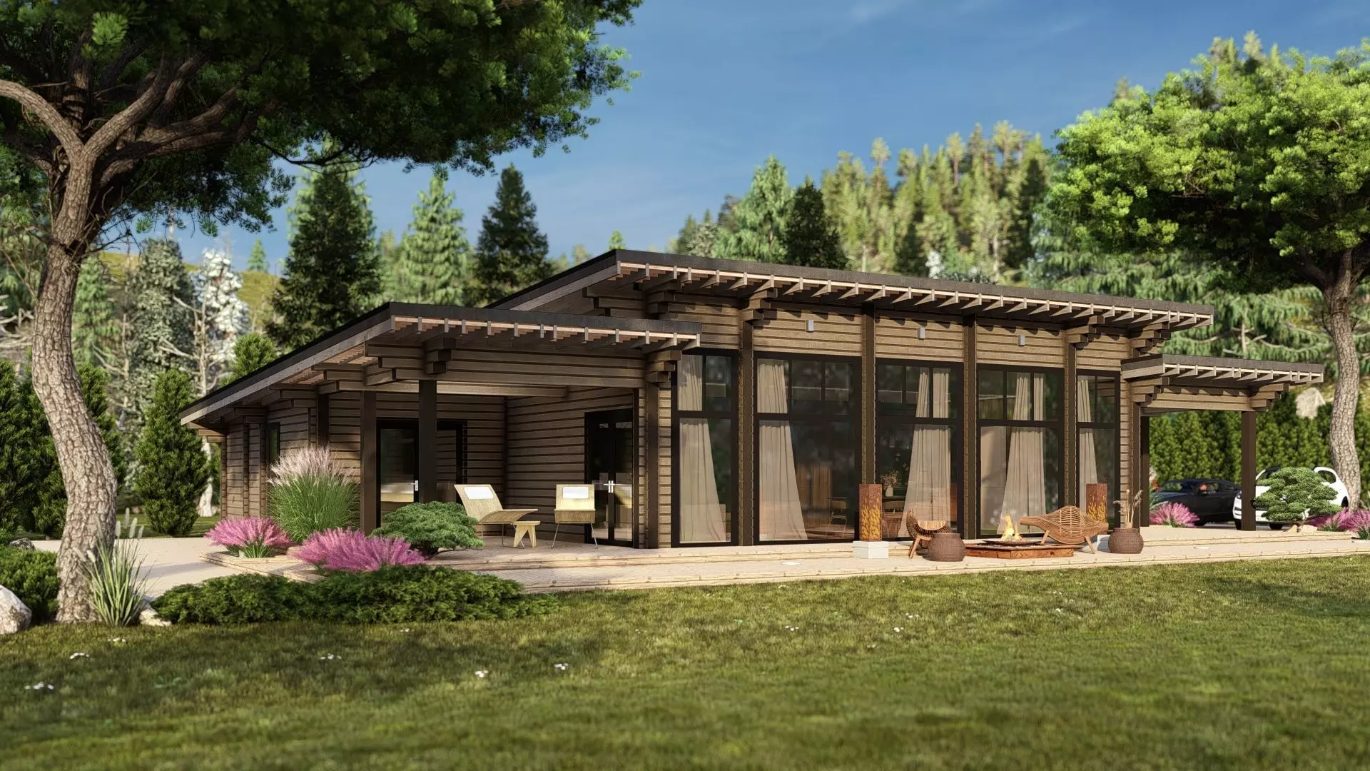 3D model of a wooden house 3D model_0