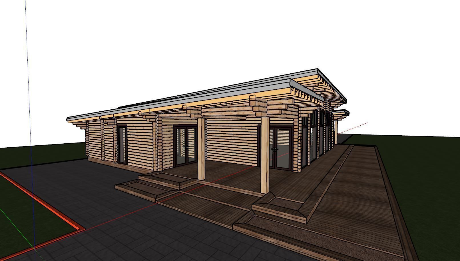 3D model of a wooden house 3D model_15