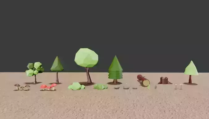 LowPoly Forest  Full Pack - Game Ready Asset