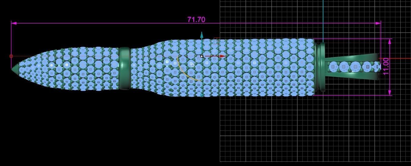Bullet pendant 38 3D print model_8