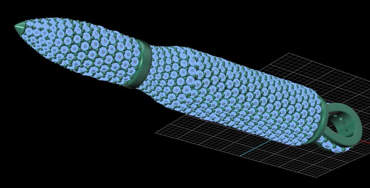 Bullet pendant 38 3D print model_7