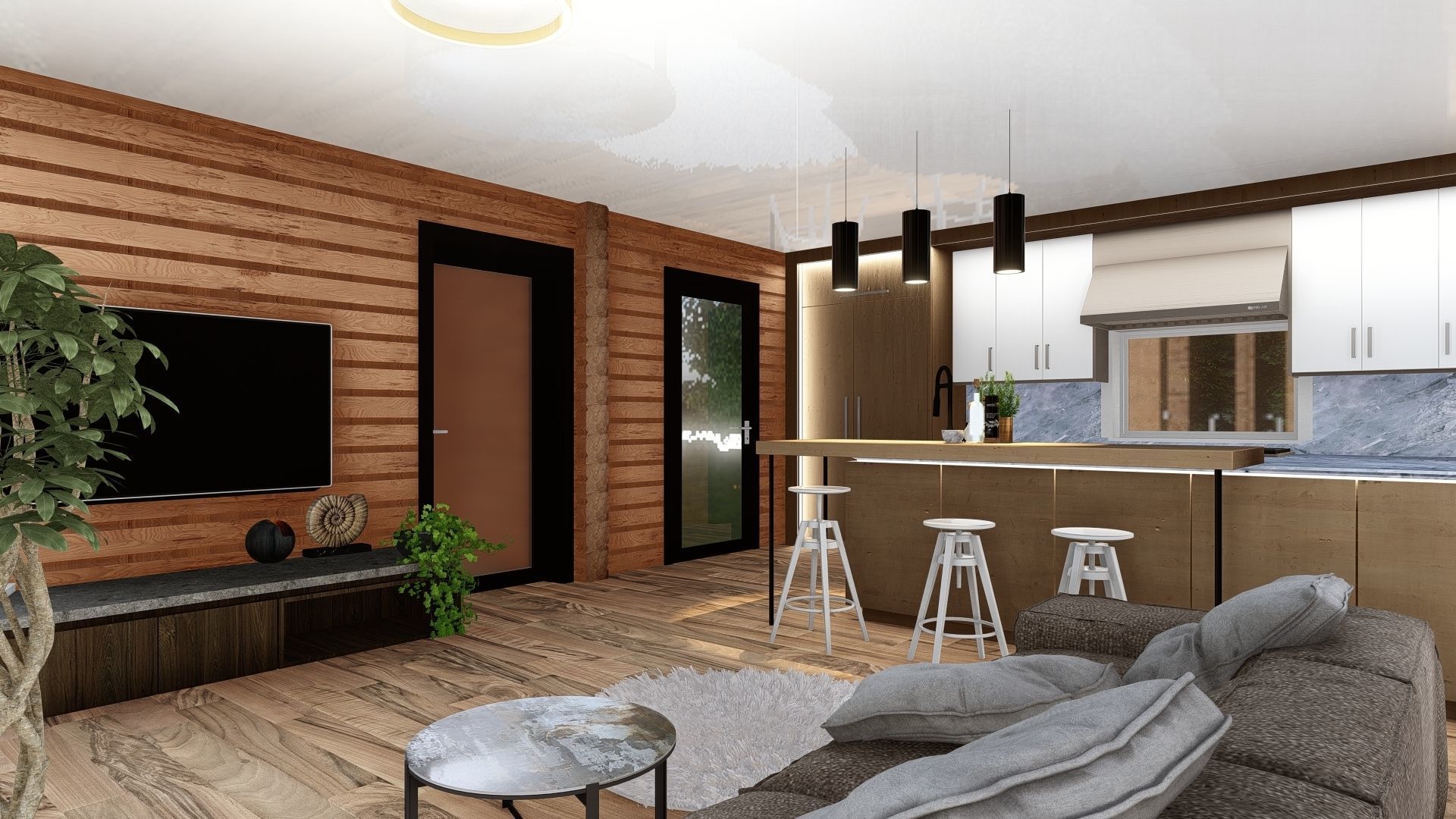3D model of a wooden house 3D model_7