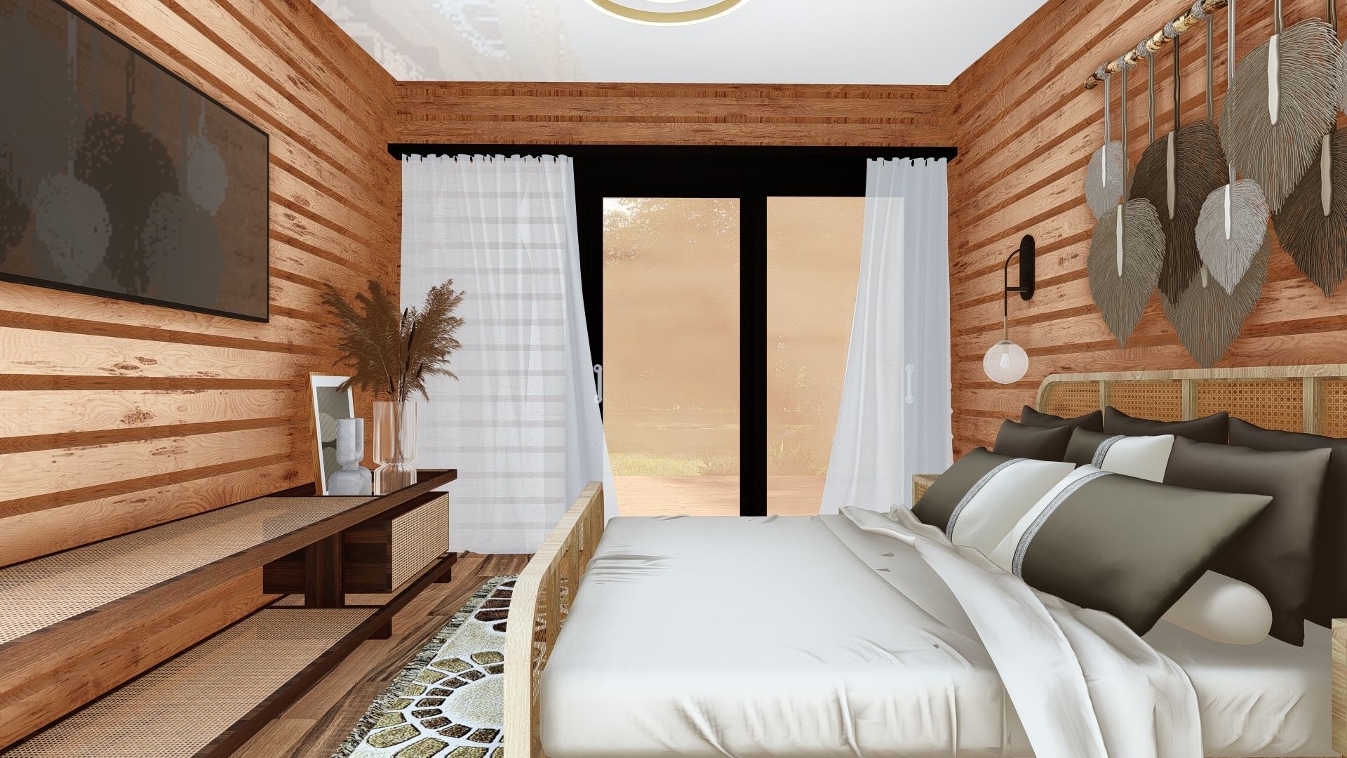 3D model of a wooden house 3D model_10