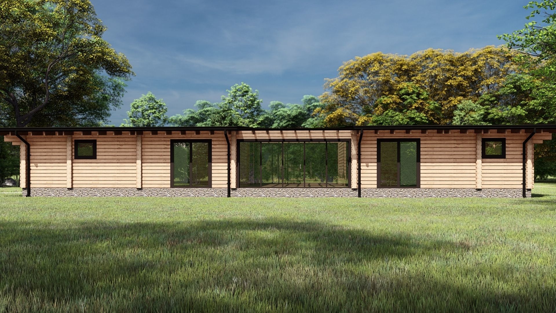 3D model of a wooden house 3D model_4