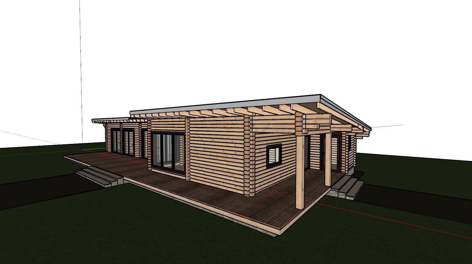 3D model of a wooden house 3D model_11