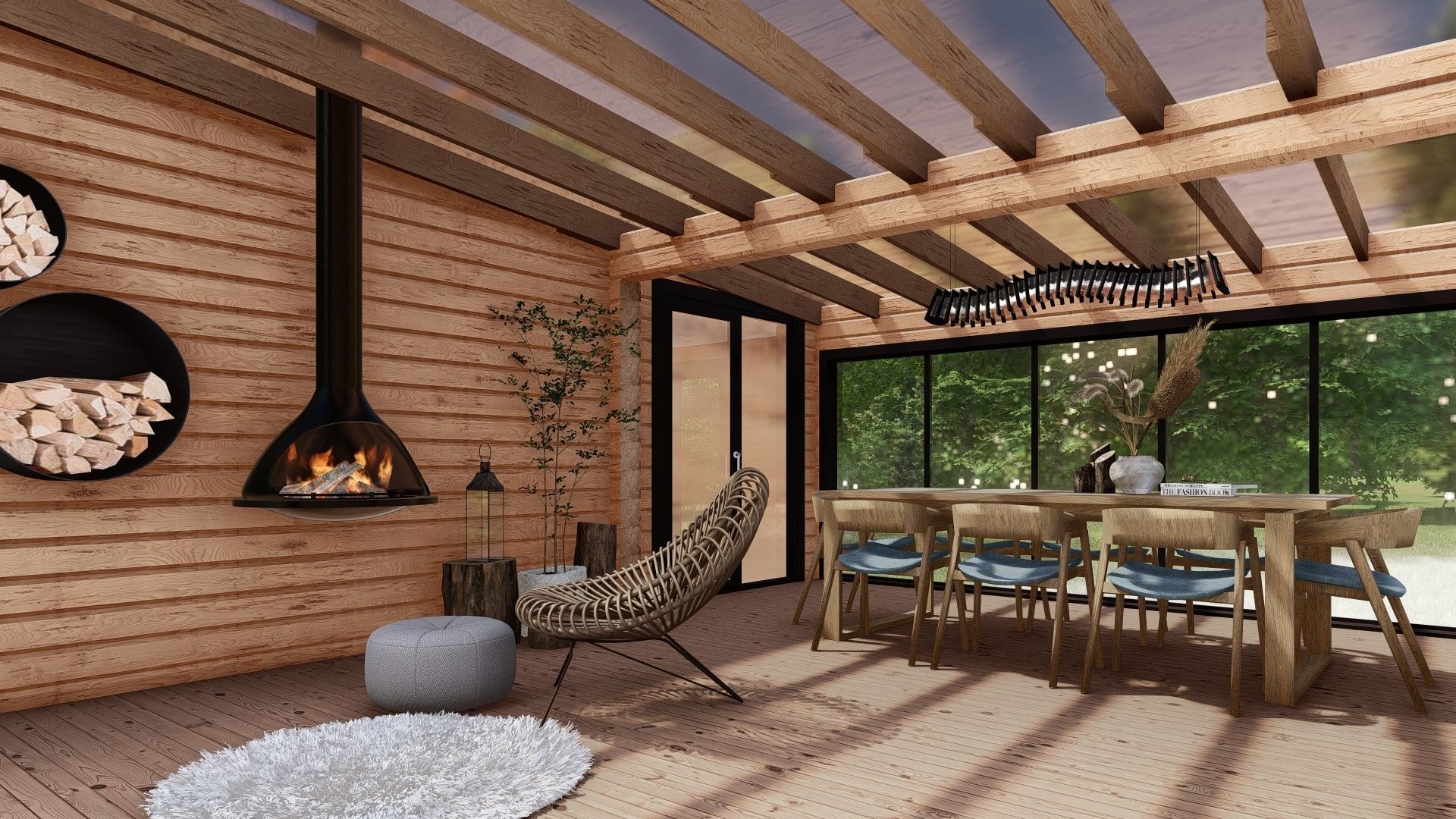 3D model of a wooden house 3D model_8