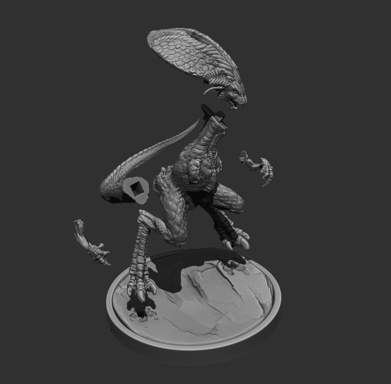 Fantasy creature 3D print model_3