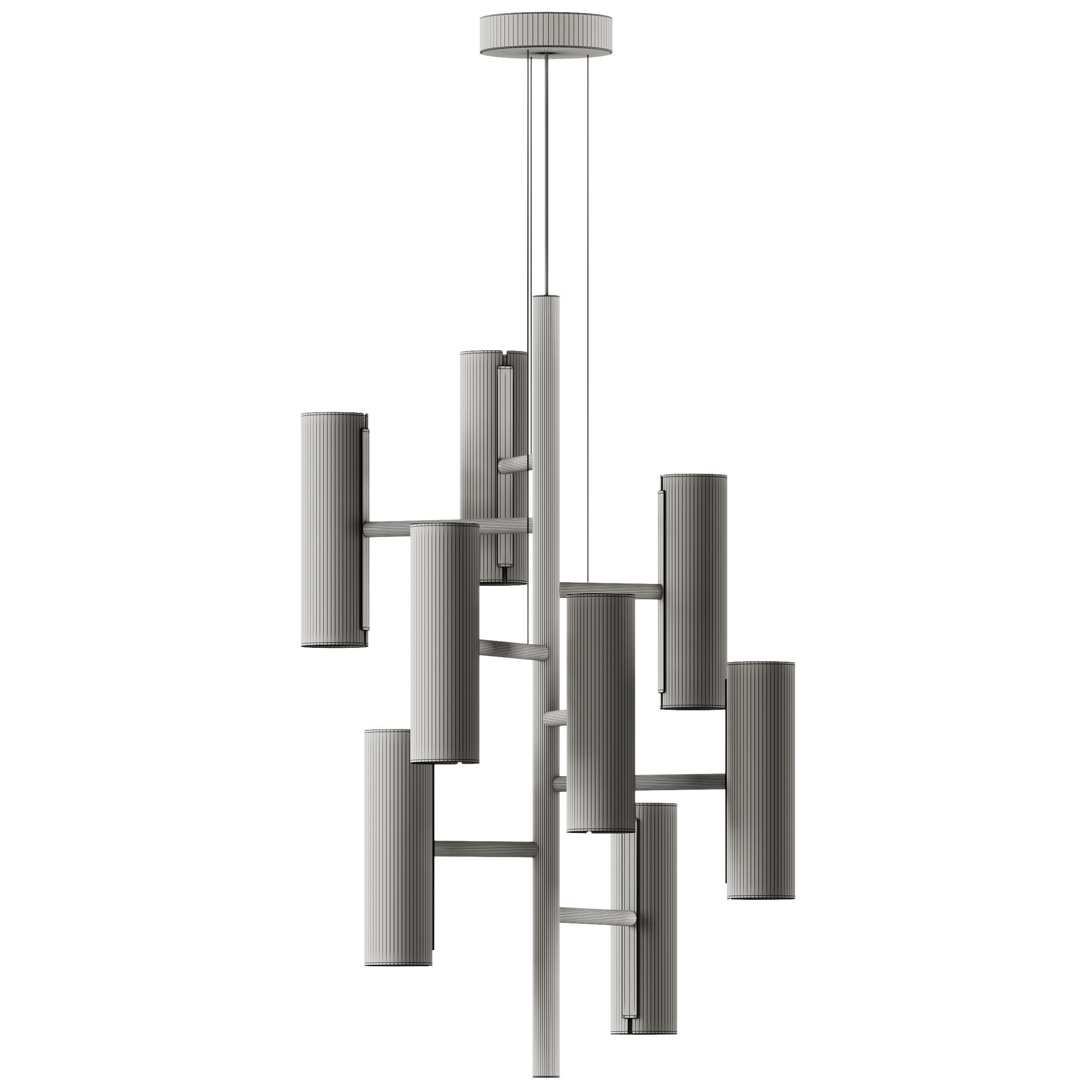 Black Note Chandelier by Lzf 3D model_7